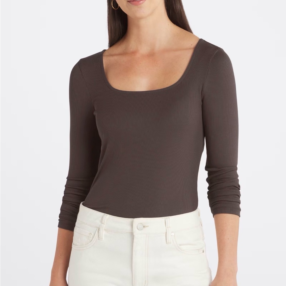 Garcelle Square Neck Long Sleeve Top